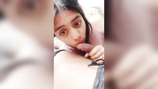 Indian Girl Giving Blowjob Long-cock