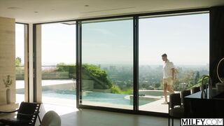 MILFY Horny Trophy Wife Piper Press Kicks Out Hubby For Pool Boy’s Huge Cock