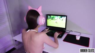 BrokenSluts – Alina Foxxx – 18 Yo College Cum Bucket